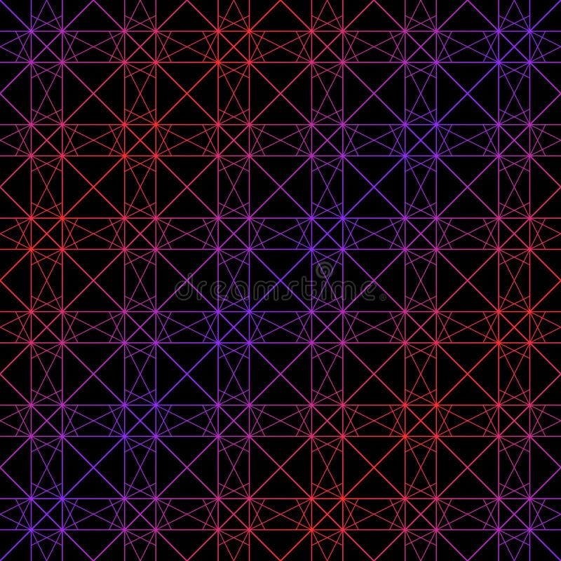 Neon Laser Lines Pattern. Vector Geometric Seamless Texture with