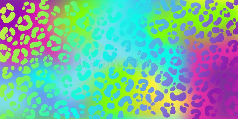 Neon Leopard Seamless Pattern. Bright Colored Spotted Background ...