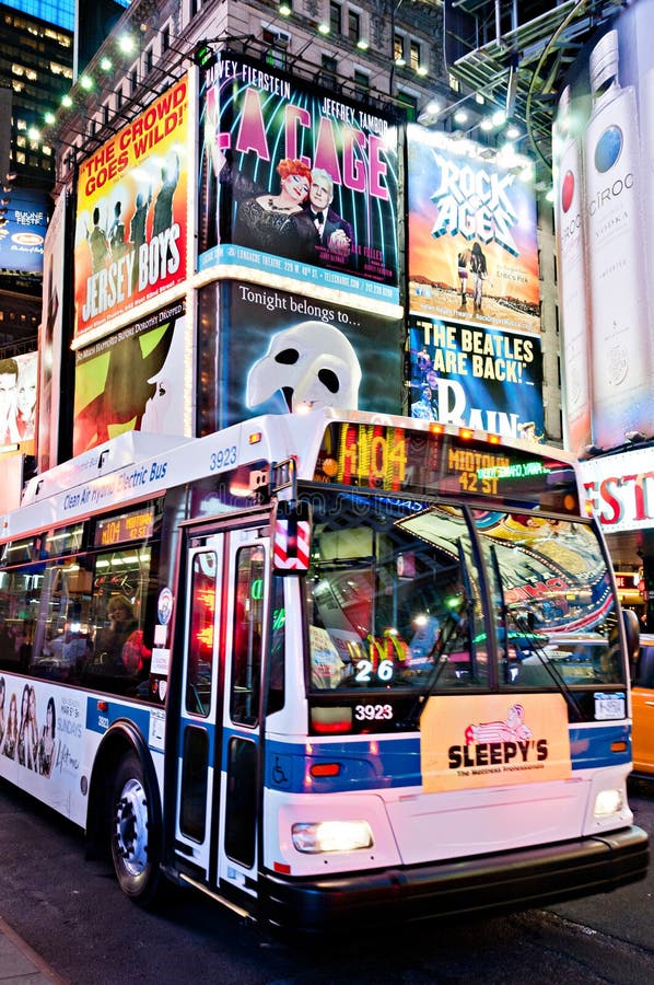 Neon life of Times Square in New York City