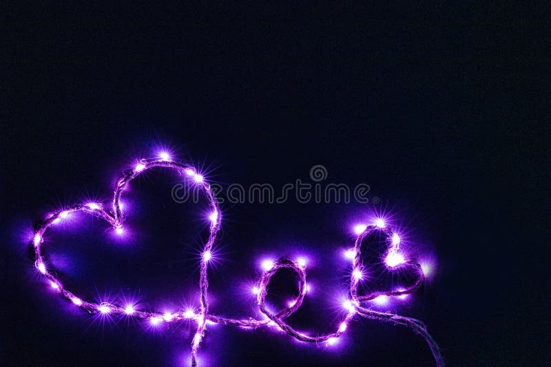 Neon Light Heart on a Black Background Stock Photo Image of electric