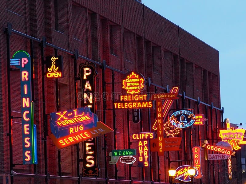 Neon Sign Museum in Edmonton Alberta Canada Editorial Photography ...