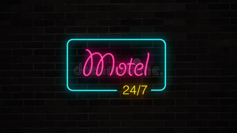 Neon Sign With Grunge Background Stock Illustration Neon Sign With Grunge Background Stock Illustration