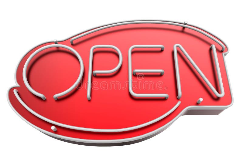Neon open sign vector illustration Neon open sign vector illustration