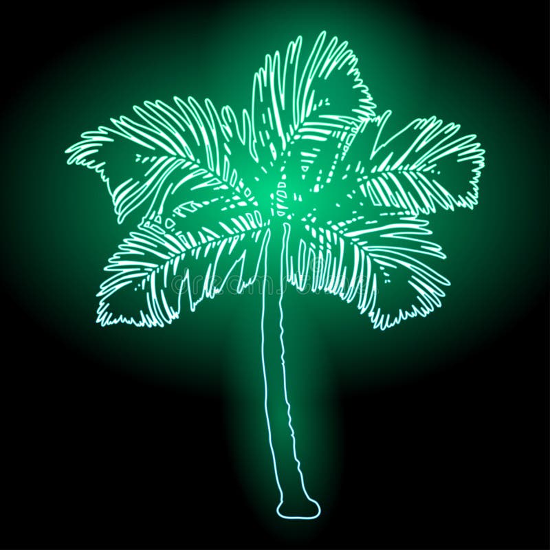 Neon Palm Vector Abbildung EPS10 vektor abbildung