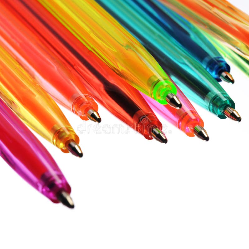 Neon Pens Various Colours Stock Photo 47975683