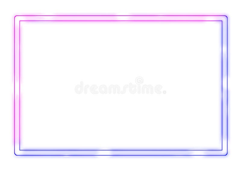 Neon pink blue frame border