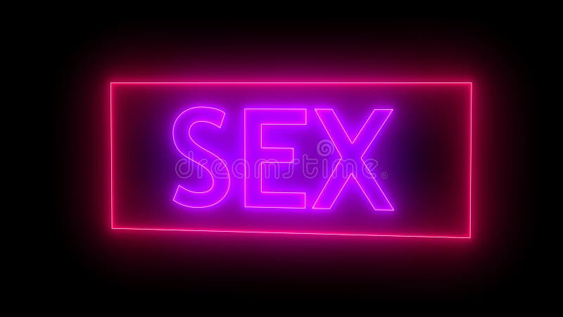 Neon Sex Sign 3d Rendering Stock Illustration Illustration Of Night