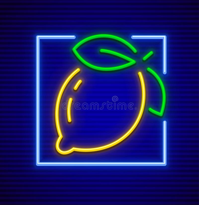 Neon Sign With Girl Of Hawaii Cocktail Stock Vector Illustration Of