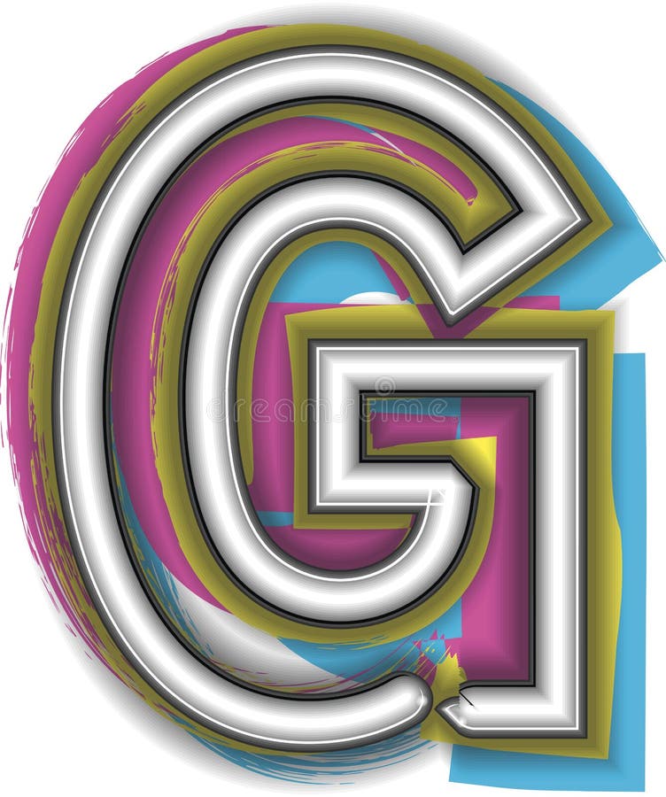 Neon Sign Letter G Illustration Stock Vector Illustration of icon