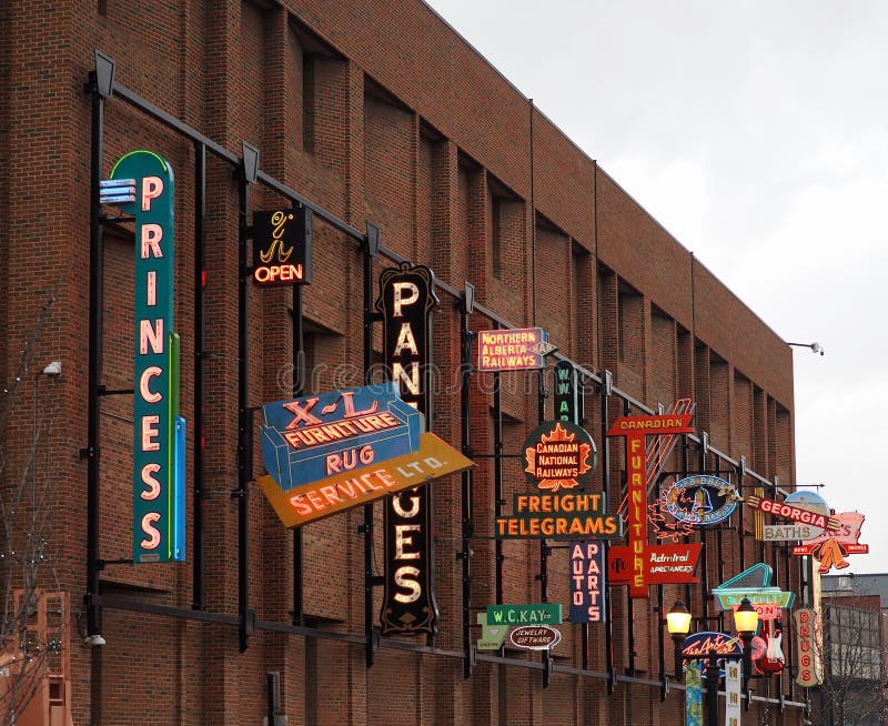 Neon Sign Museum in Edmonton Alberta Canada Editorial Photography ...