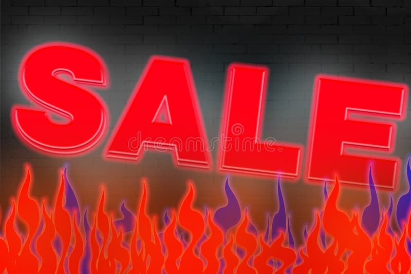 Fire Sale Neon Stock Illustrations 332 Fire Sale Neon Stock
