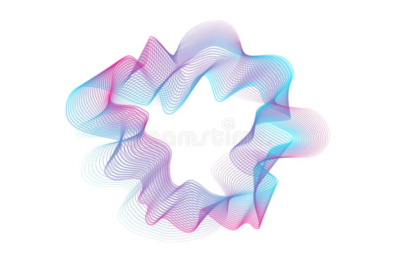 Neon sound waves. Vector sound lines, radial spectrum. Colorful cover for a musical poster and album. Radial spectrum stock photography