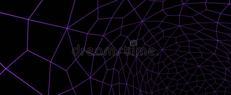 Neon spider mesh background. Purple digital plexus royalty free illustration