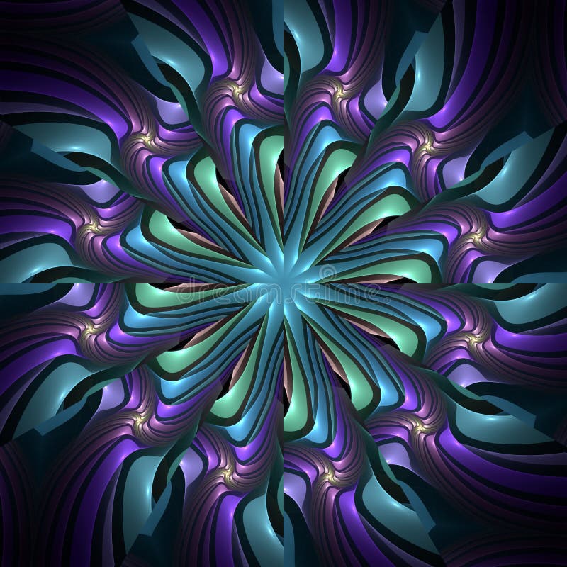 Neon starburst kaleidoscope