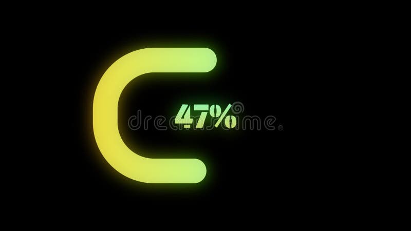 Neon toggle and loading animation with modern digital indicators vector illustration