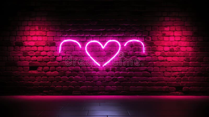 Neon vibrant negru din cărămidă stock illustration