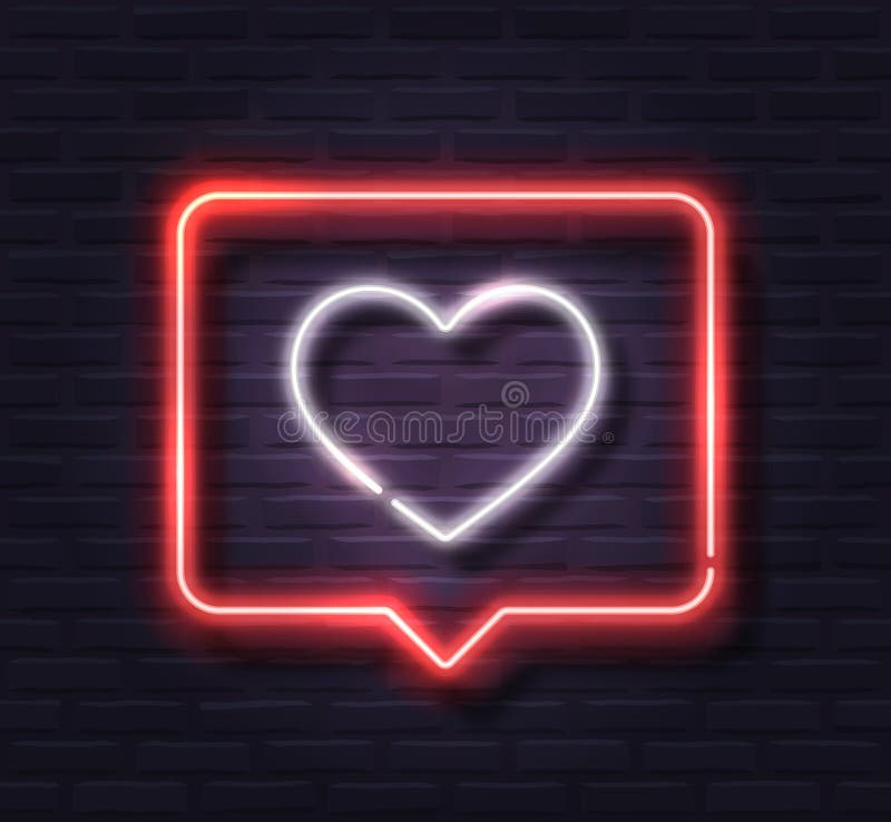 Neon white sign on a black background with a black mirror floor by