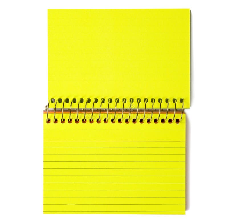 Neon Yellow Spiral-Bound Note Cards