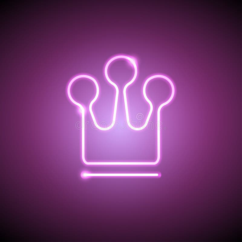 Neonowa korona wektoru ilustracja ilustracji