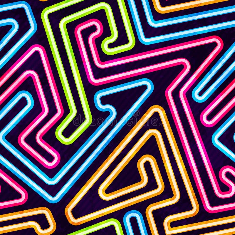 Neonowy Bezszwowy wzór ilustracja wektor Neonowy Bezszwowy wzór ilustracja wektor