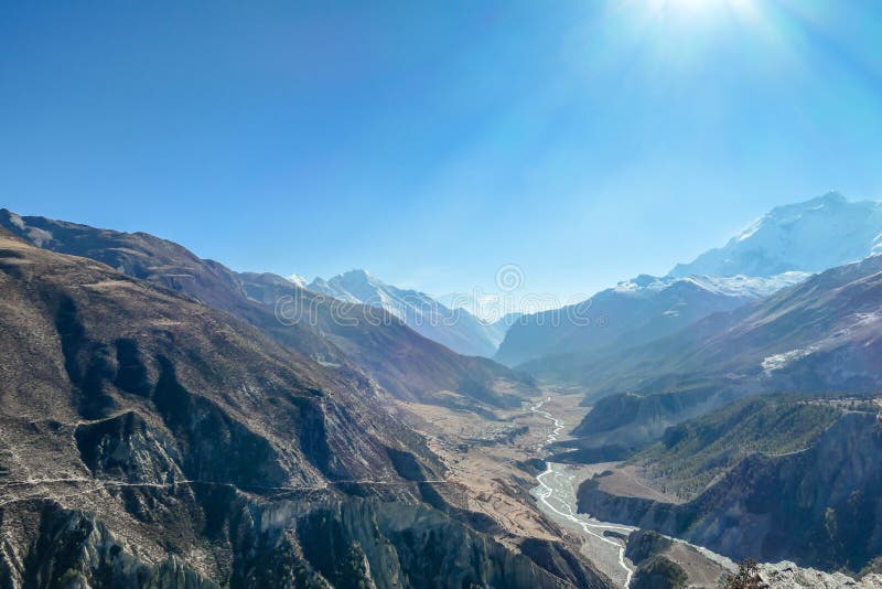 Nepal - Manang-Vallei royalty-vrije stock fotografie Nepal - Manang-Vallei royalty-vrije stock fotografie