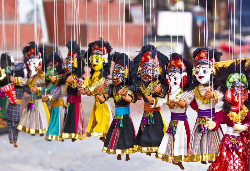 Nepalese puppets. stock image. Image of cultural, handcraft 35120411