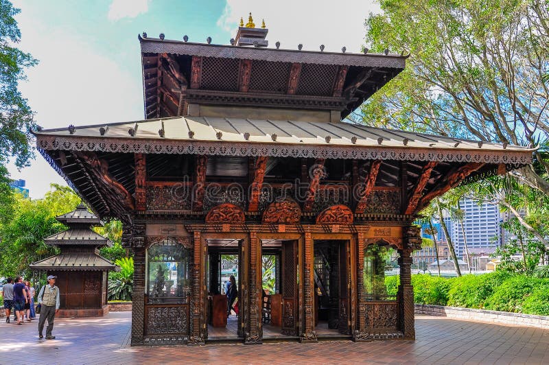 Nepalska pagoda w Brisbane, Australia fotografia royalty free Nepalska pagoda w Brisbane, Australia fotografia royalty free