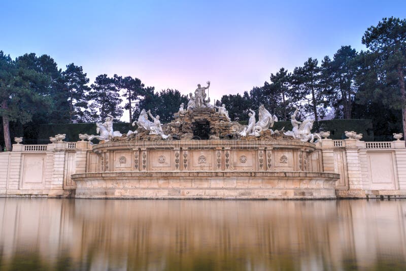 Neptune Fountain of Schonbrunn Palace - Vienna, Austria royalty free stock image Neptune Fountain of Schonbrunn Palace - Vienna, Austria royalty free stock image