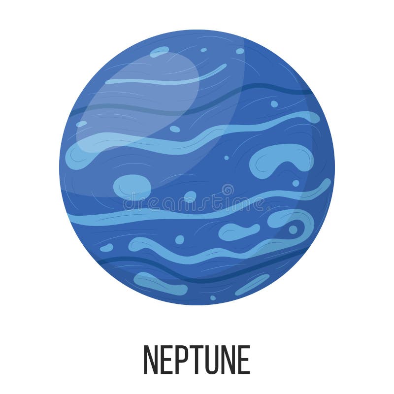 Neptune Planet Isolated on White Background. Planet of Solar ...