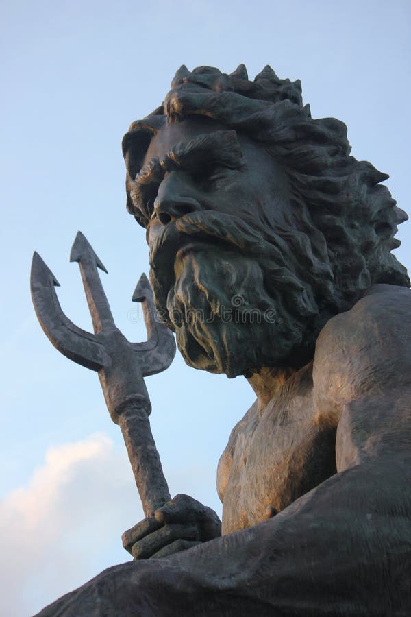 Neptune statua, Virginia plaża obraz stock Neptune statua, Virginia plaża obraz stock