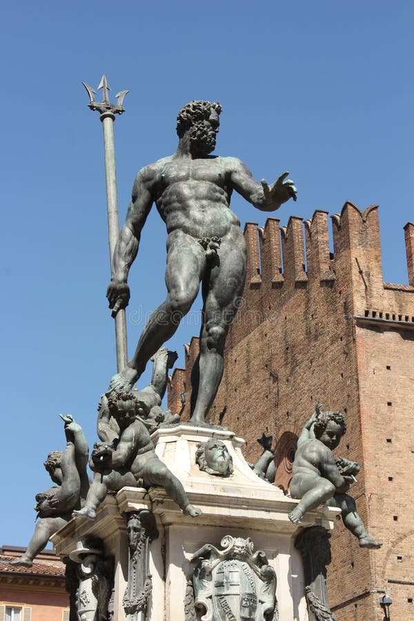 Neptune Statue, Bologna stock image. Image of gigante 70345213