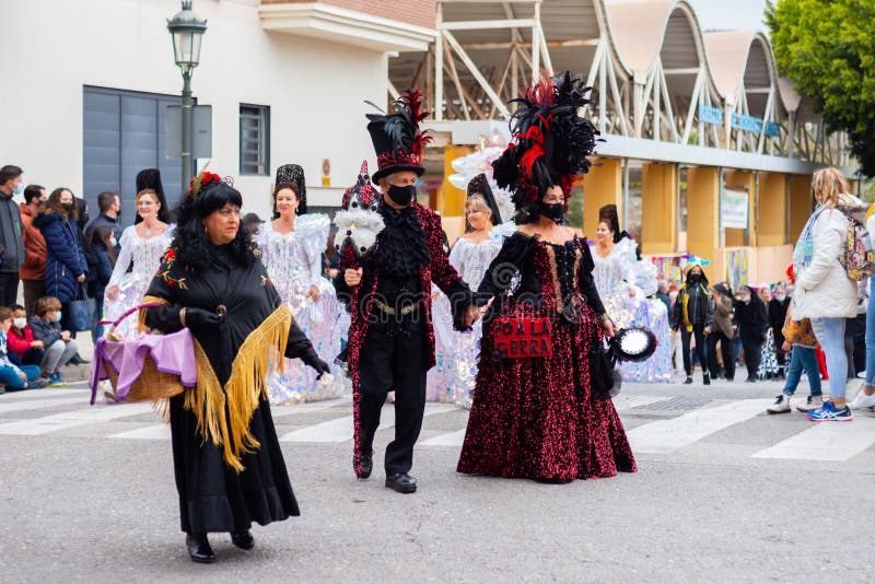 NERJA, SPAIN - 27 FEBRUARY 2022 Funeral of a Sardine, a Ceremony ...