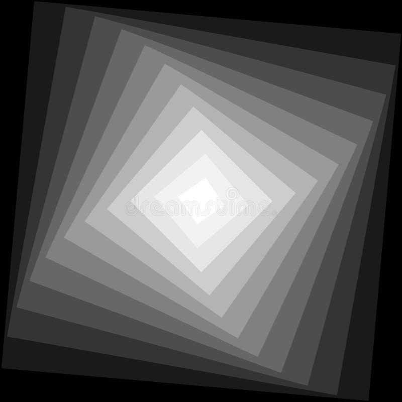 Nero grigio concentrico quadrato ottico royalty illustrazione gratis
