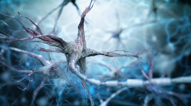 Neurons and Nervous System - Abstract Background Stock Illustration ...