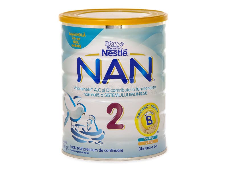 Nestle Nan 2, uppföljning mjölkar formeln för behandla som ett barn efter 6 månader fotografering för bildbyråer Nestle Nan 2, uppföljning mjölkar formeln för behandla som ett barn efter 6 månader fotografering för bildbyråer
