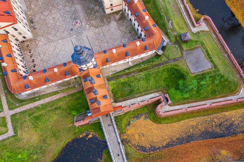 Nesvizh Castle View From Above Aerial Photography Editorial Photo