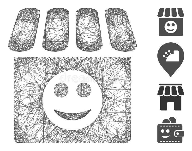 Net Smile Shop Vector Mesh stock illustration