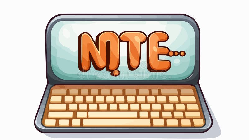Net Text and Enter Key Icon Design for UI royalty free illustration