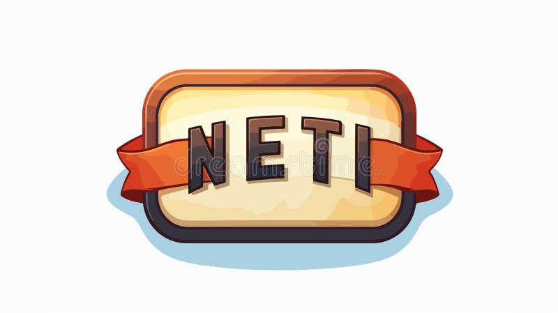 Net Text and Enter Key Symbol Vector Graphic vector illustration