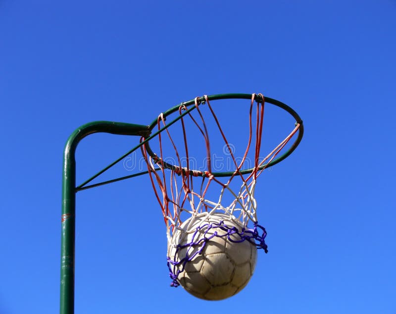 Netball basket and ball