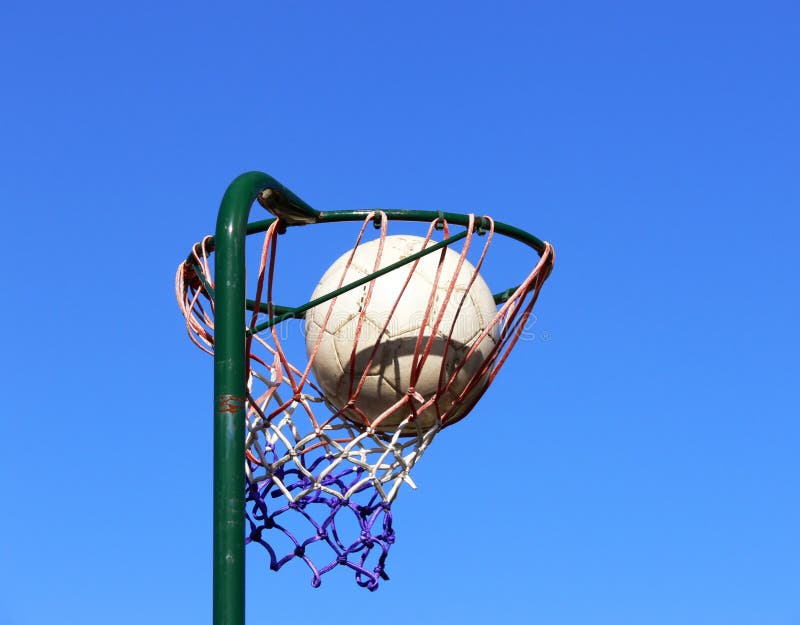 Netball basket and ball