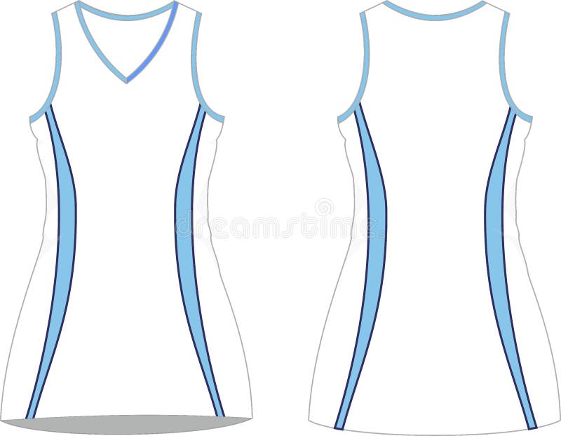 Netball Dresses Sublimated Mock Up Illustrations Templates Stock Vector Illustration Of Design Cloth