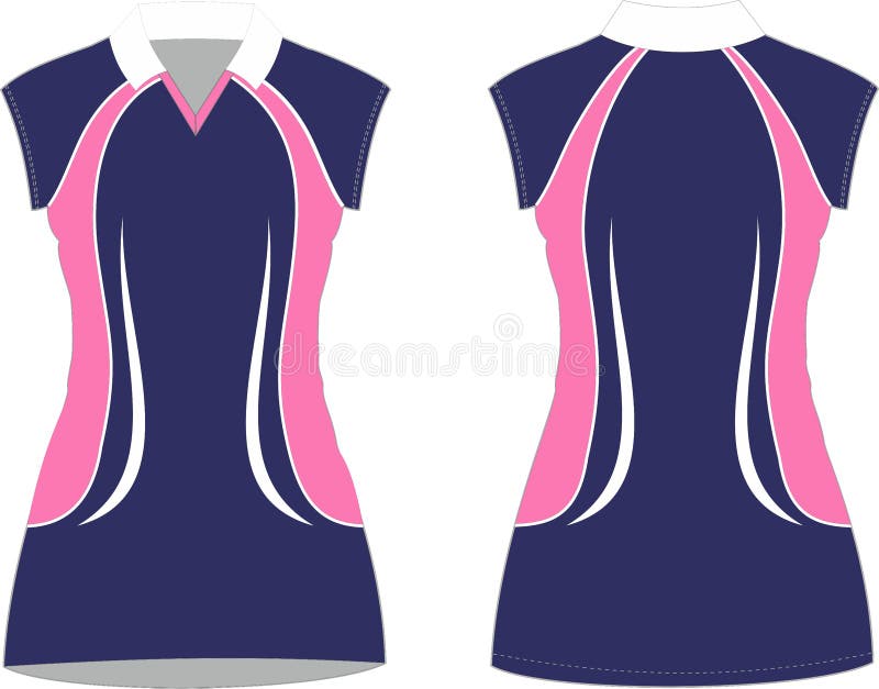 Netball Dresses Sublimated Mock Up Illustrations Templates Stock Vector Illustration Of Design Cloth