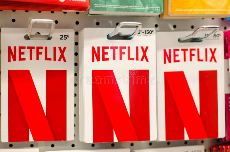 Soest, Germany - December 29, 2018: NETFLIX Gift Cards for sale in the shop
