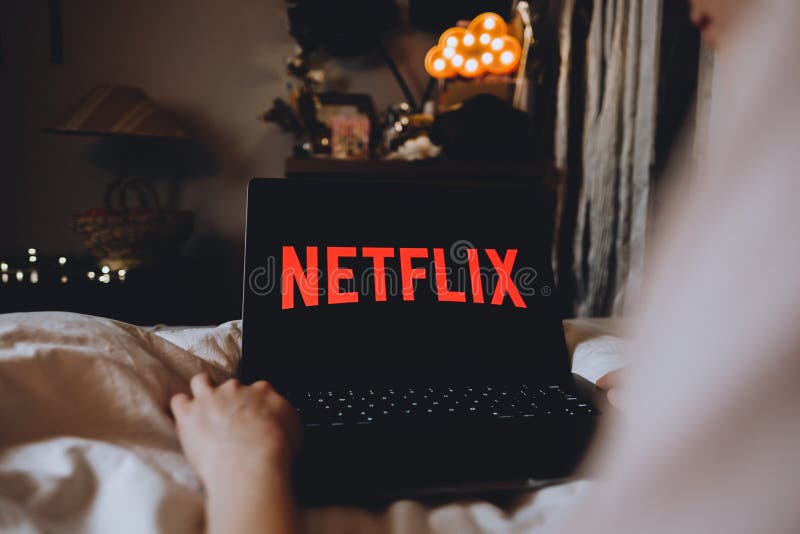 Netflix Logo on the Laptop Screen. Editorial Photography - Image of