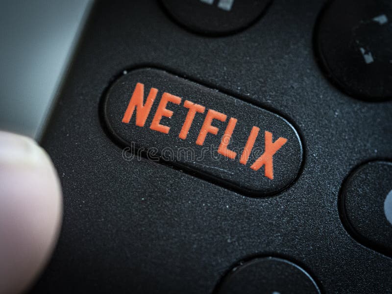 Netflix remote control tv button royalty free stock photos