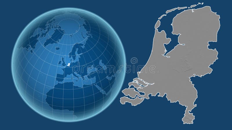 Netherlands on globe stock illustration. Illustration of politics 83797687