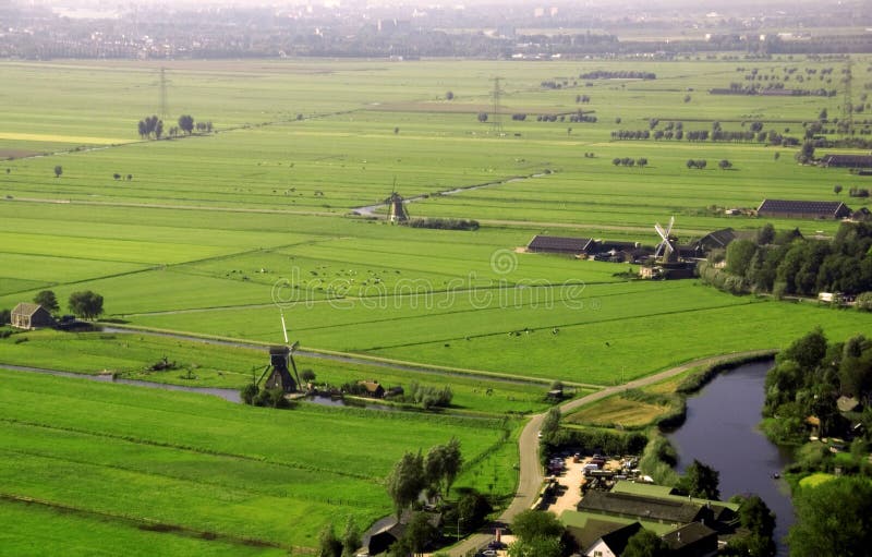 Netherlands, Landscape stock image. Image of town, post 7414893