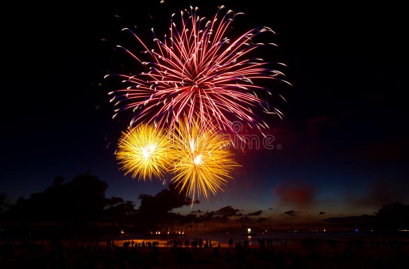 Netherlands - Scheveningen Fireworks XIX royalty free stock photo Netherlands - Scheveningen Fireworks XIX royalty free stock photo