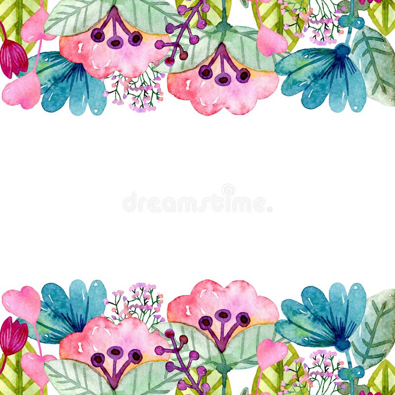 Nette Blumen des Aquarells vektor abbildung Nette Blumen des Aquarells vektor abbildung